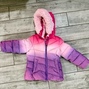 Snozu Pink and Purple Kids Puffer Jacket